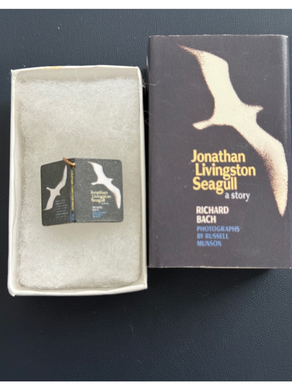 Vintage miniature book charm Jonathan Livingston Seagull